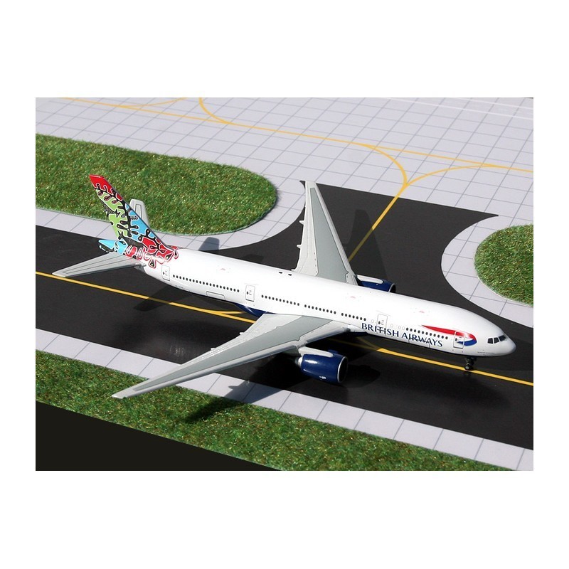 Model redukcyjny Boeing 777, skala 1:400, GeminiJets. Malowanie British Airways.
