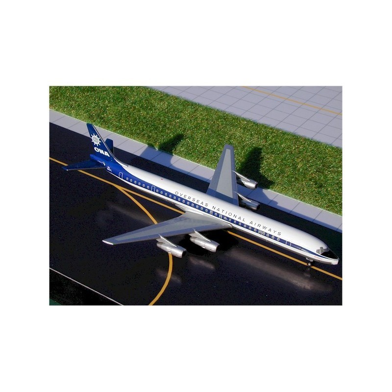 Model samolotu DC-8-61, skala 1:400, GeminiJets. Malowanie linii ONA biało-granatowe.