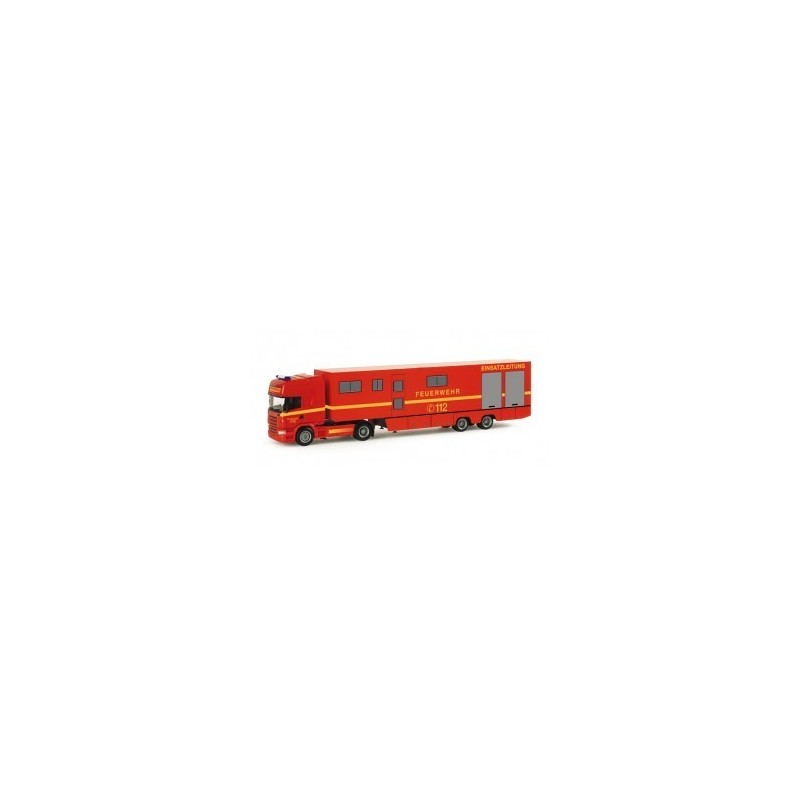 Model pojazdu Scania R TL box semitraile ELW 3 (HE155120) marki Herpa HE155120