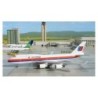 Model redukcyjny Boeing 747-400 United, skala 1:400, metalowy. Malowanie linii United, detale rejestracji N187UA.