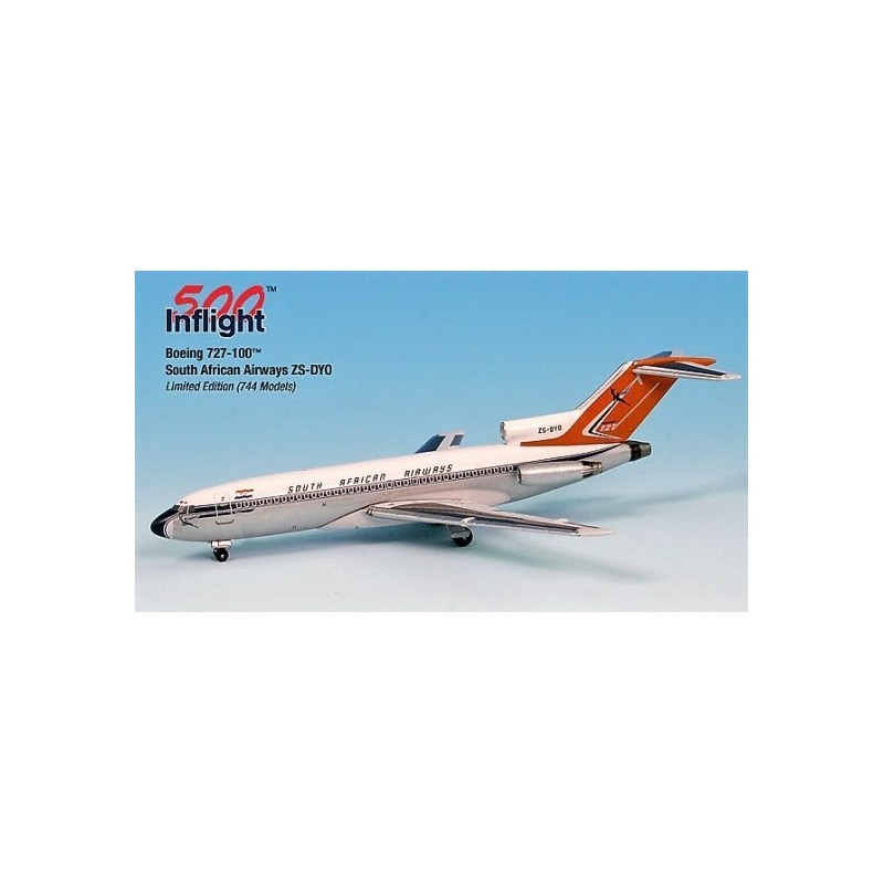 Model samolotu South African Airways 727-100 marki Herpa HE5721001