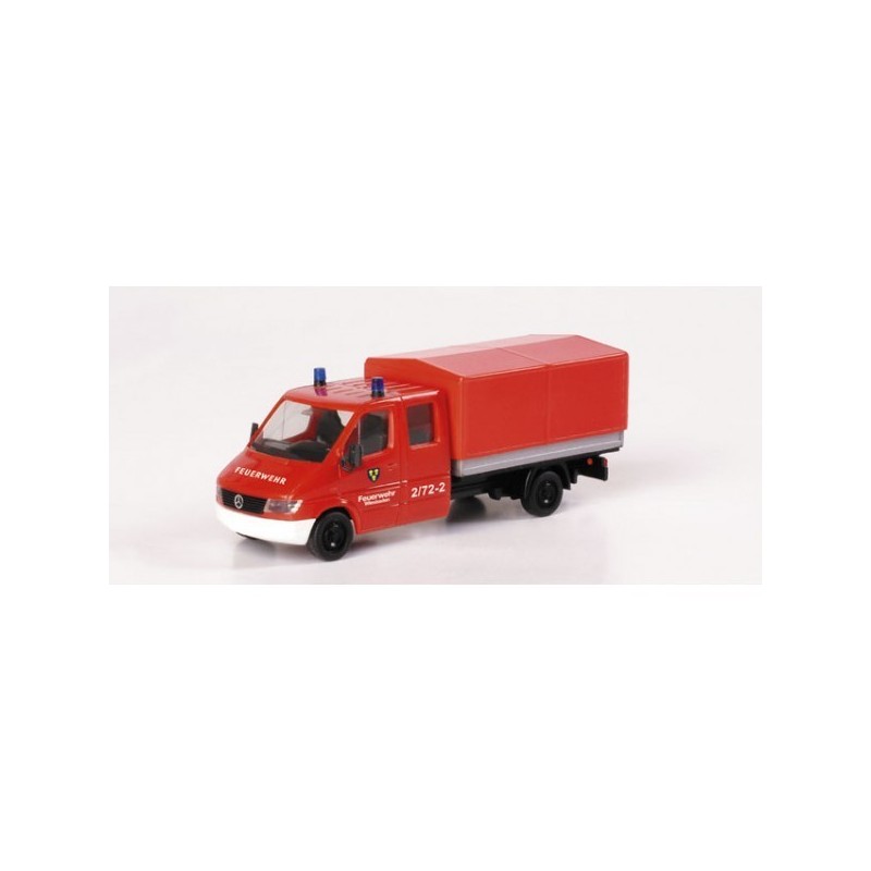 Model pojazdu MB Sprinter Pritsche/Plane "FW Wiesbaden" marki Herpa HE046329