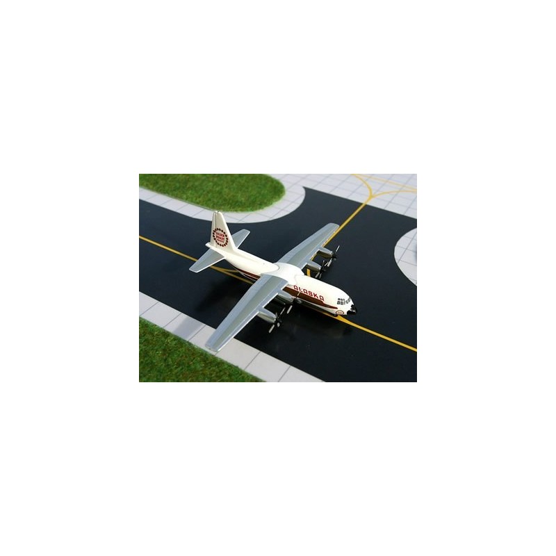 Lockheed L-100 Hercules, Alaska Airlines, 1/400, GeminiJets, biały z czerwonymi akcentami.