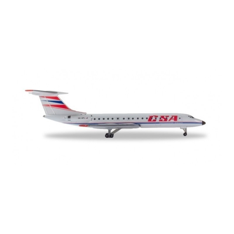 Model samolotu CSA - Czechoslovak Airlines Tupolev TU-134A marki Herpa HER532945