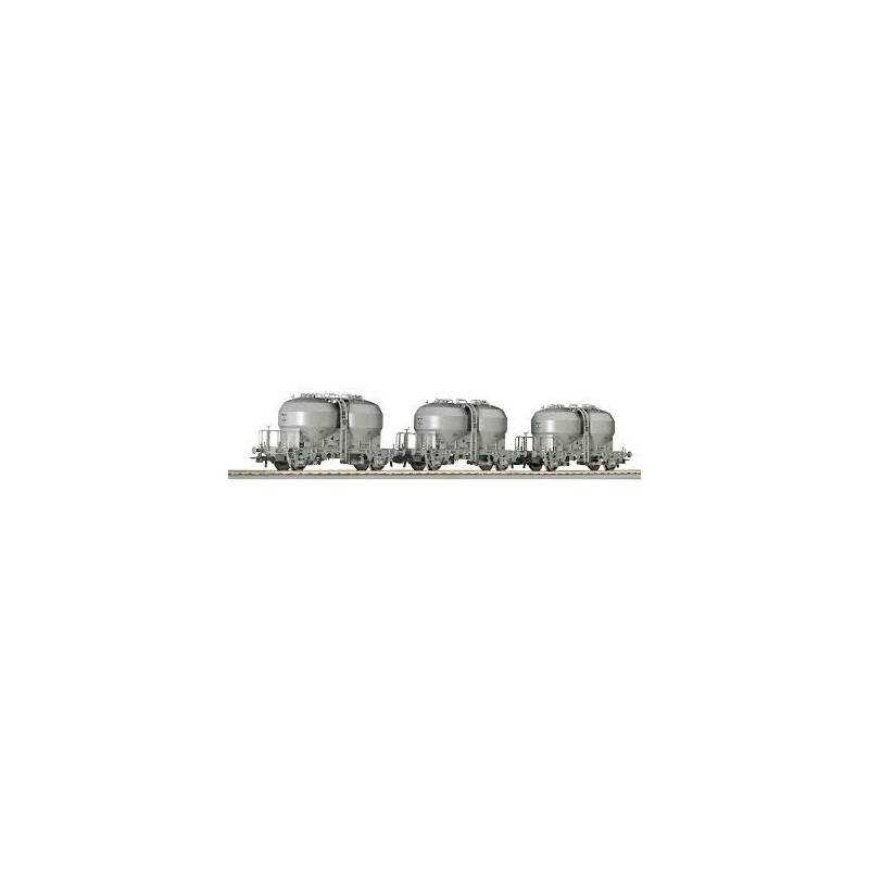 Wagon modelarski 3-częściowy zestaw wagonów silosowych SBB marki Roco R66012