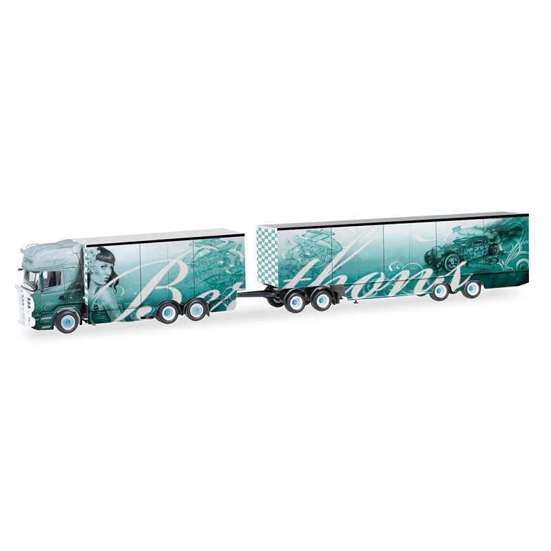 Model pojazdu Scania R 2013 TL Eurocombi "Berthons" marki Roco HE305877