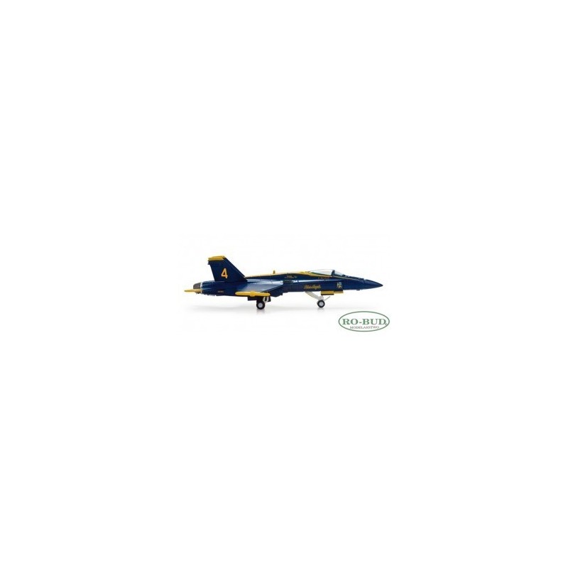 Model samolotu US Navy McDonnell Douglas F/A-18 Hornet "Blue Angels" - No 4 - Slot (1/200) marki Herpa HE554312