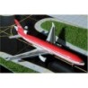 Model McDonnell Douglas MD-11 LTU, skala 1:400, czerwony kadłub, rejestracja D-AERZ.