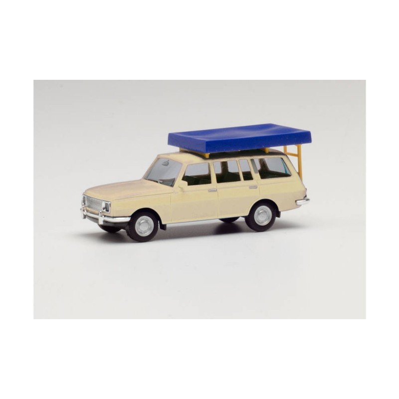 Model pojazdu WARTBURG 353 `66 TURYSTYCZNY Z NAMIOTEM DACHOWYM marki Herpa HE350341
