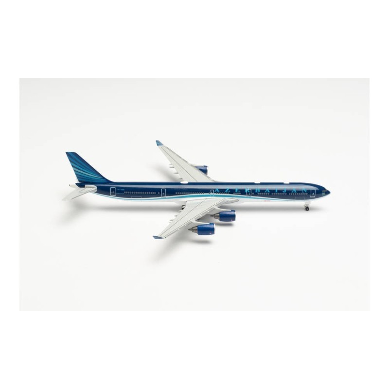 Model samolotu AZERBAIJAN AIRLINES AIRBUS A340-600 – 4K-AI08 “BAKU-8” marki Herpa HE535762