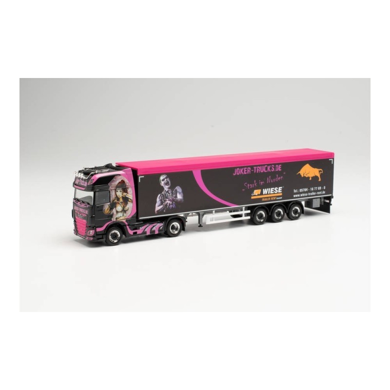 Model pojazdu DAF XF SSC SCHUBBODEN-SATTELZUG „JOKER TRUCKS / TRUCKER-BABE TAMARA“ marki Herpa HE313674