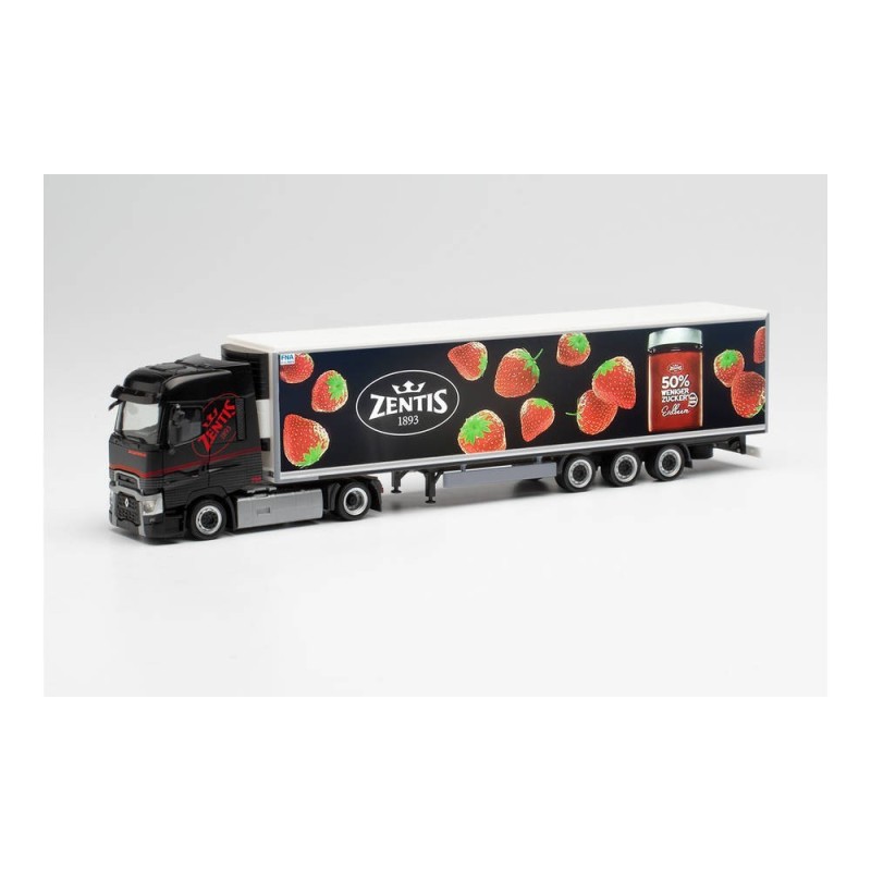 Model pojazdu RENAULT T LOWLINER-KÜHLKOFFER-SATTELZUG „ZENTIS AACHEN“ marki Herpa HE313896
