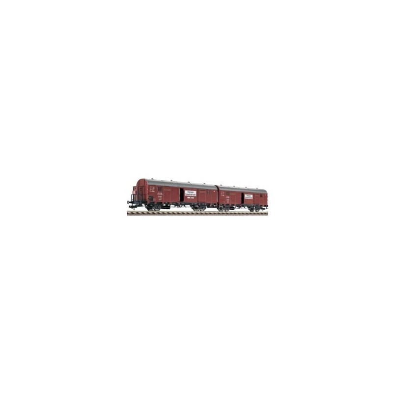 Wagony towarowe Glleh "Dresden" DRG ep.II, skala 1/87H0, czerwone, z detalami.