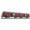 Wagony towarowe Glleh "Dresden" DRG ep.II, skala 1/87H0, czerwone, z detalami.