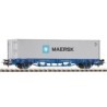 Wagon modelarski Wagon platforma pod kontener MAERSK (PIKO 58743) marki PIKO P58743