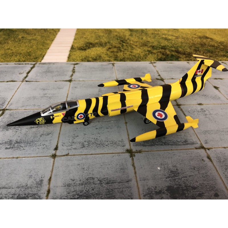 Model CF-104 Starfighter, skala 1:72, Sky Guardians. Żółto-czarne malowanie Sił Zbrojnych Kanady.