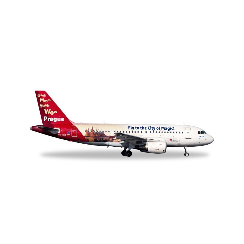 Model samolotu A319 CSA PRAGUE-CITY OF MAGIC marki Herpa HE558075