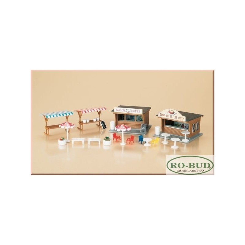 Element zabudowy makiety Stoiska handlowe (1/87H0) marki Auhagen AUH11352