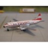 Vickers Viscount 800 Austrian Airlines, skala 1:500, detaliczny model. Biały kadłub, czerwone akcenty i logo Austrian Airlines.