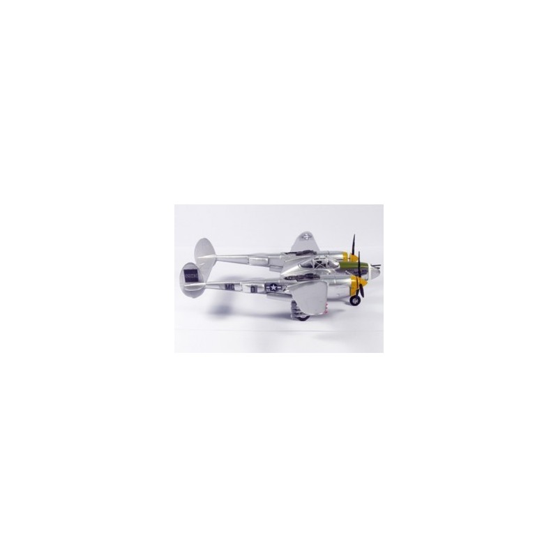 Model P-38 Lightning, skala 1:72, SKY GUARDIANS. Myśliwiec z II wojny światowej, metalowe elementy, malowanie kamuflażowe.
