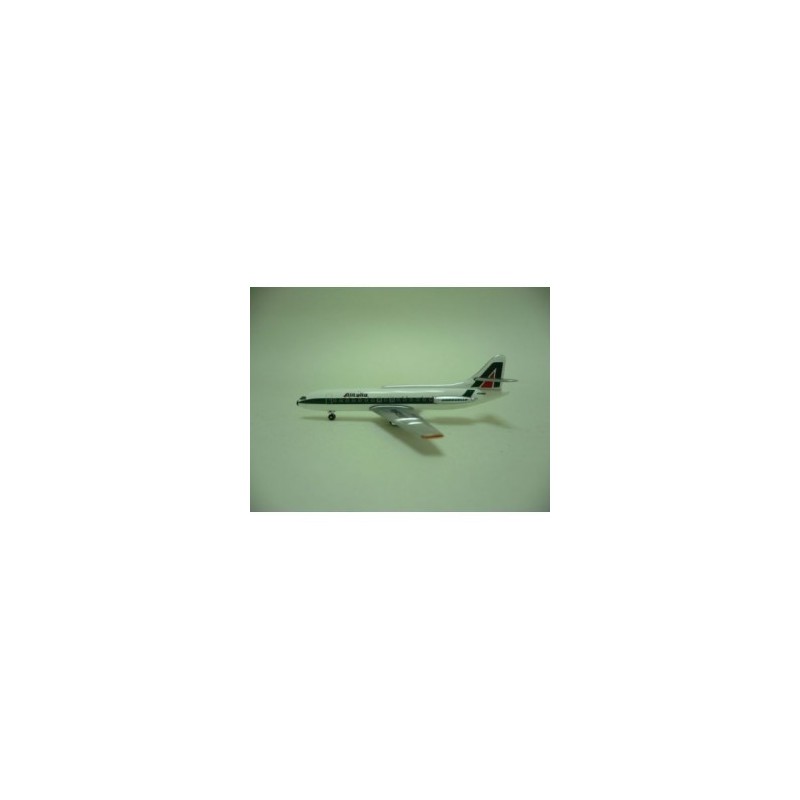 Model SE-210 Caravelle, skala 1:500, Alitalia, biały z czarnymi akcentami.