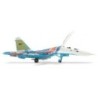 Model redukcyjny Sukoi SU-27UB "Flanker", skala 1:200, HERPA. Malowanie zespołu Russian Knights Aerobatic Team.