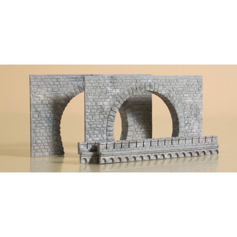 Element zabudowy makiety 2 portale tunelowe dwu-torowe (1/87H0) marki Auhagen AUH41587