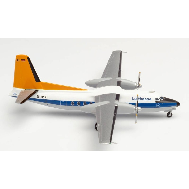Model samolotu SAMOLOT LUFTHANSA FOKKER F27 FRIENDSHIP – D-BARI marki Herpa HE571029