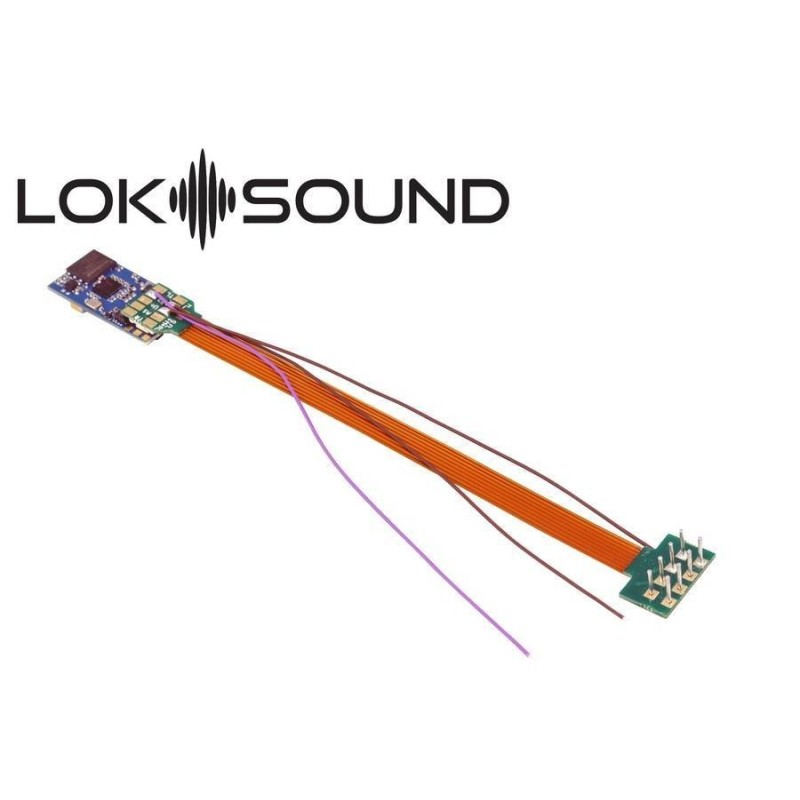 Akcesorium elektroniczne Dekoder jazdy i dźwięku ESU LokSound 5 micro Multi 8-pin z przewodami marki ESU ESU58810