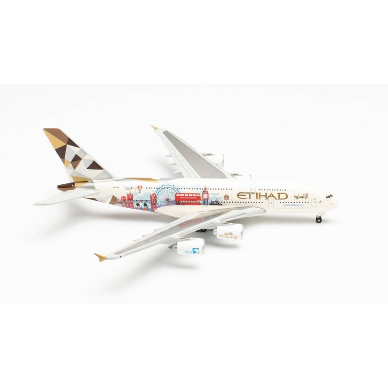 Model samolotu Etihad Airways Airbus A380 marki Herpa 535007