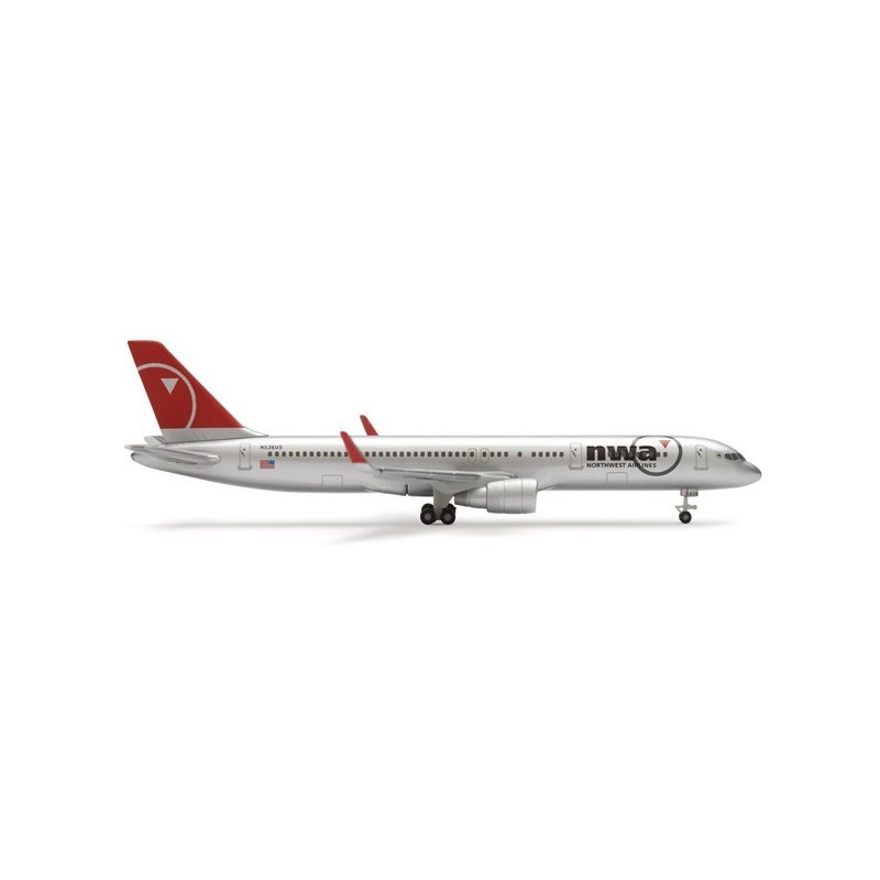 Model redukcyjny Boeing 757-200, skala 1:500, HERPA. Malowanie Northwest Airlines.