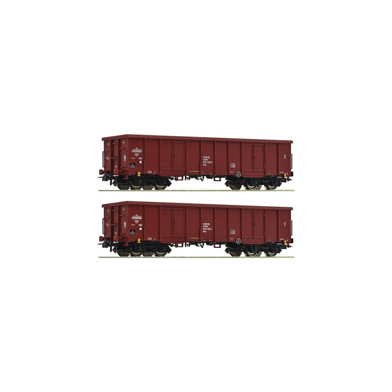 Wagon modelarski 2er Set Großraumgüterwagen 401Ka Gags-t + 401Ka Gas PKP V marki Roco R76038
