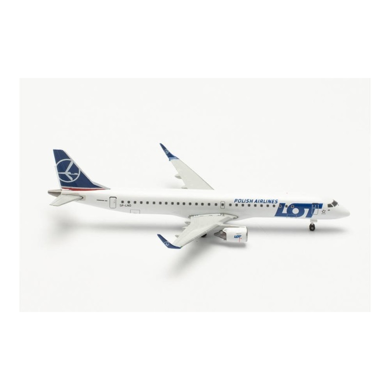 Model samolotu LOT POLISH AIRLINES EMBRAER E195 marki Herpa HE536325