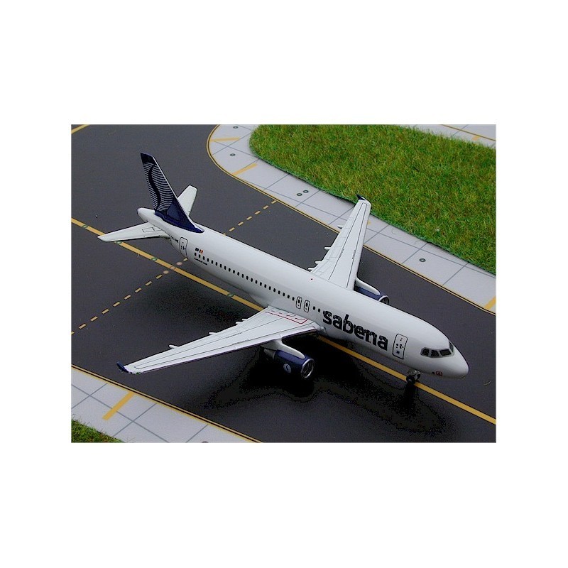 Model redukcyjny Airbus A320, skala 1:400, GeminiJets. malowanie linii Sabena.