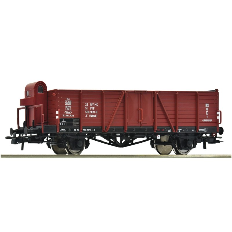Roco 6600217 - Odkryty wagon towarowy typu E (Wddoh), PKP, epoka IV, H0
