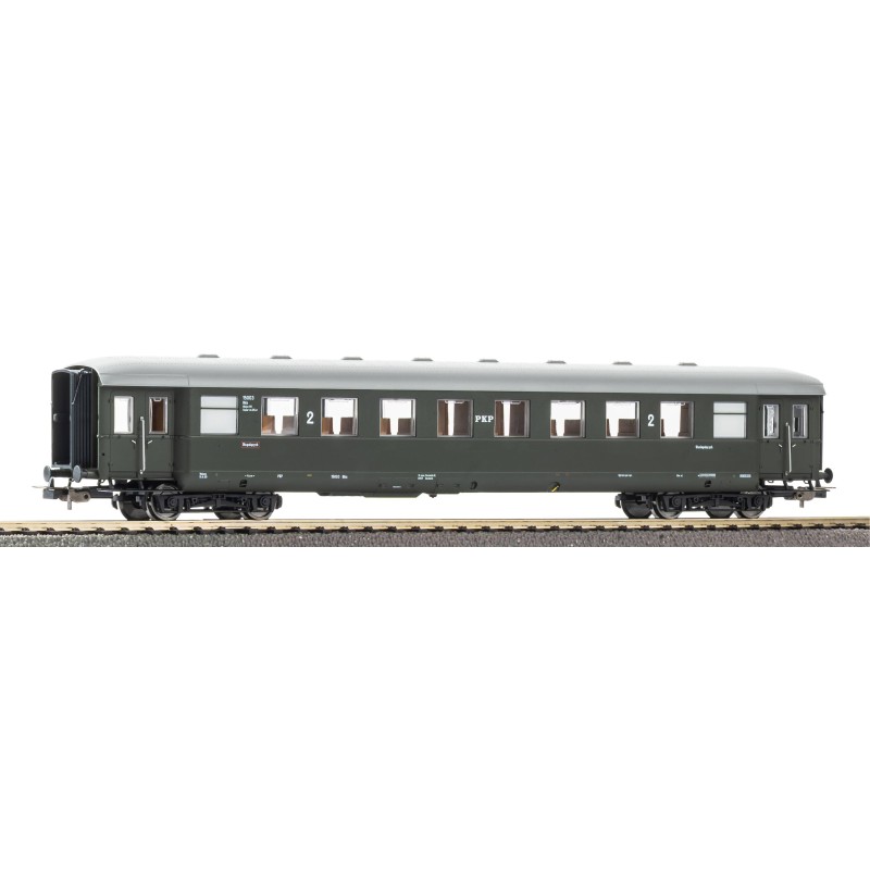 Wagon pasażerski PKP Bhix 2 klasy PIKO 53287 H0, epoka III, numer 15003, klasyczne malowanie i detale taboru.