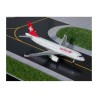 Model redukcyjny Airbus A319, skala 1:400, GeminiJets. Malowanie Swissair, detale linii lotniczej.