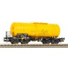 PIKO 58461 H0, wagon-cysterna 406Ra PKP, żółte malowanie, czarne podwozie, oznaczenia H₂O WODA.