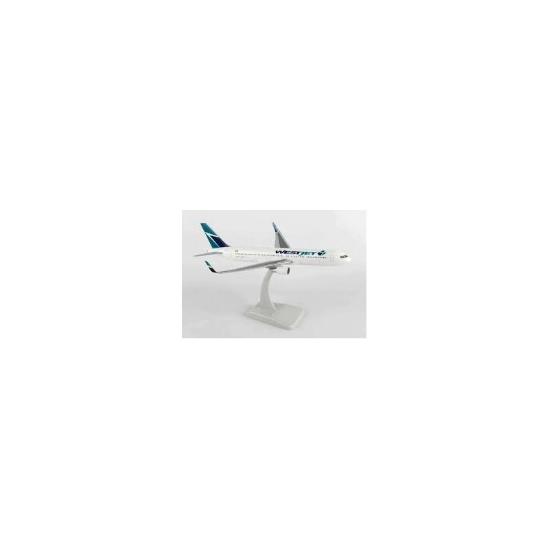 Model WestJet Boeing 767-300, skala 1/200, Hogan Wings, biały z niebieskimi akcentami.