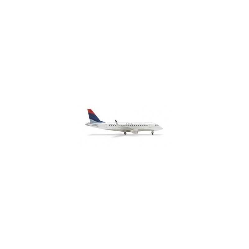 Model samolotu Delta Connection Embraer ERJ-170, skala 1/400, HERPA. Biały kadłub, czerwono-niebieski ogon, logo Delta Connectio