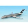 Model DC-9-30 AeroMexico, skala 1:200. Srebrny kadłub, czarny ogon z logo.