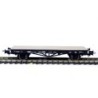 Model wagonu towarowego DB Xflmmr Flat, skala 1:87, czarny z szarą podłogą.