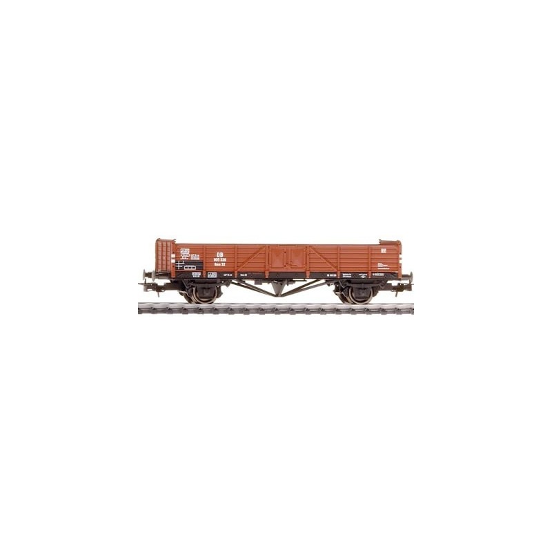 Wagon towarowy Offener Güterwagen Linz DB, skala H0, Exact-Train. Czerwono-czarny, epoka III.