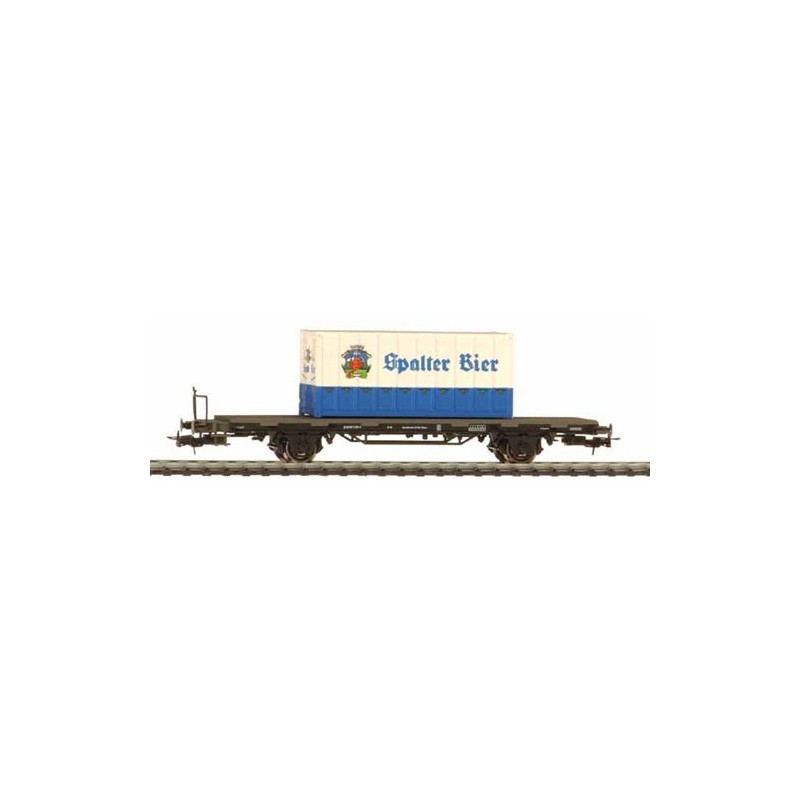Model wagonu towarowego Containertragwagen Spalter Bier DB, skala 1:87, epoka IV.