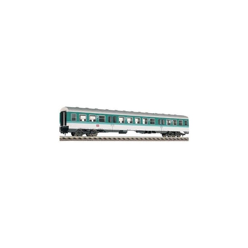 Model redukcyjny wagonu osobowego FLA4439, skala 1:87, zielono-szary.