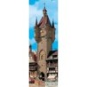 Model redukcyjny Ratusz Rothenburg, skala 1:87, Ro-Bud. Detaliczny budynek z kamienną fakturą i czerwonym dachem.