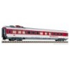 Model redukcyjny wagonu osobowego FLA5106, skala 1:87, czerwono-biały z napisem "Bord Restaurant".