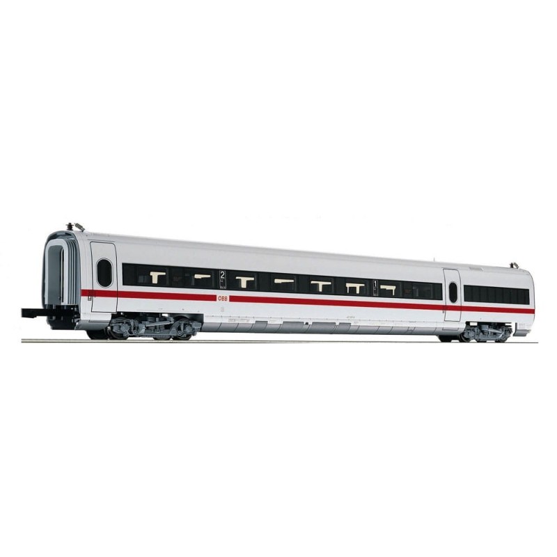 Wagon osobowy ICE-T, skala H0, ÖBB. Biały z czerwonym paskiem.