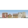 5 miejskich domów fasadowych, skala 1:87 i 1:120, detaliczne wykonanie, różne kolory i detale architektoniczne.