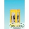 Model redukcyjny budki telefonicznej, skala 1:160N, Ro-Bud. Żółta budka z detalami wnętrza.